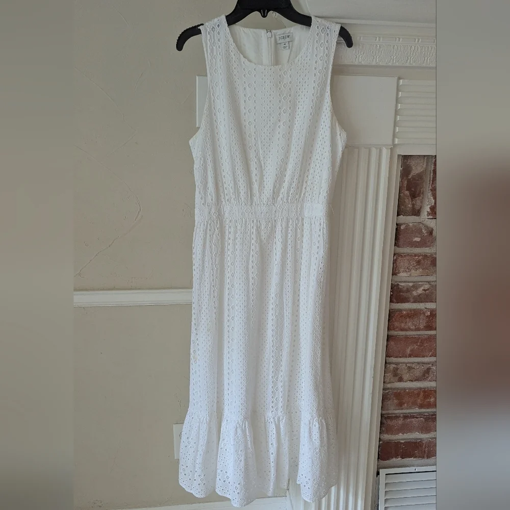 J. Crew‎ | White Eyelet Dress